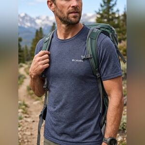 Columbia Blue Striped T-Shirt